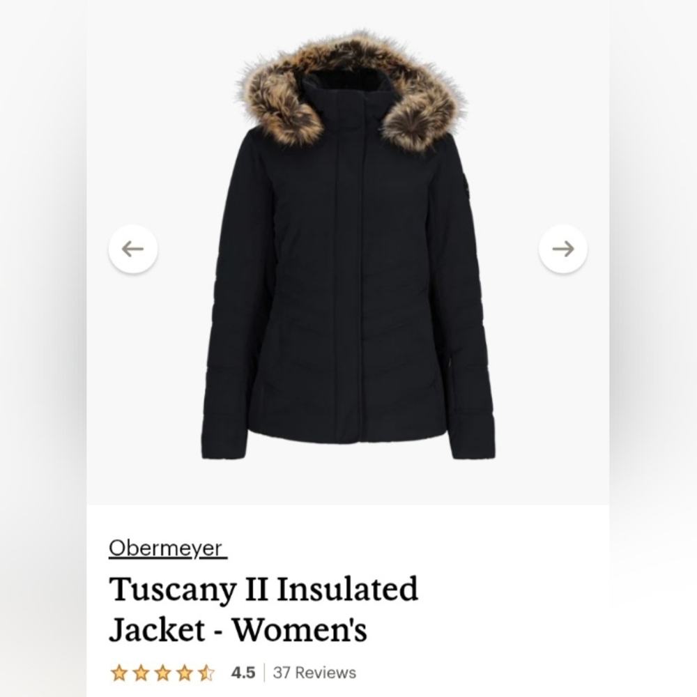 Obermeyer Women's Black Tuscany II Insulated Jacket